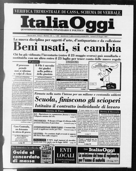 Italia oggi : quotidiano di economia finanza e politica